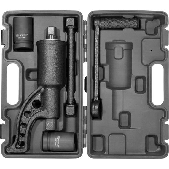 Гайковерт ручной механический 1''DR, 3800 Нм и головки торцевые 1''DR 32 мм, 33 мм Thorvik LSW2