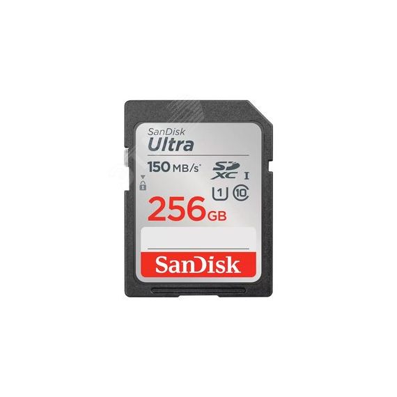 Карта памяти 256GB SD Ultra UHS I, SDXC, 150 МБ/с, Class 10 SanDisk SDSDUNC-256G-GN6IN