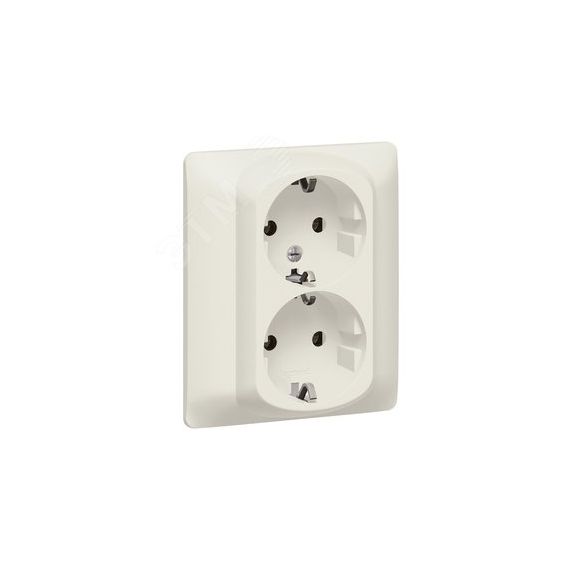 Galea Life Розетка двойная с заземлением со шторками pearl LEGRAND 771531