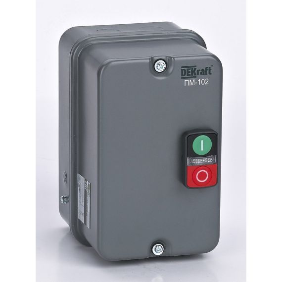 Пускатель электромагнитный 12А AC220/230В 50/60Гц в металлической оболочке SE (Dekraft) 23624DEK