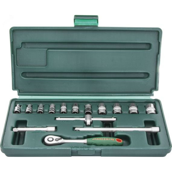 Набор головок торцевых 1/4''DR, 4-14 мм, 15 предметов Jonnesway S04H2715S