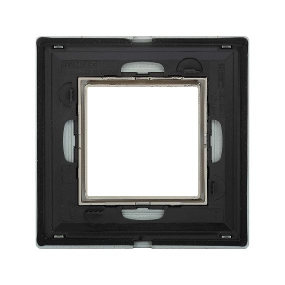 Рамка из металла, "Avanti", светло-серебристая, 1 пост (2 мод.)