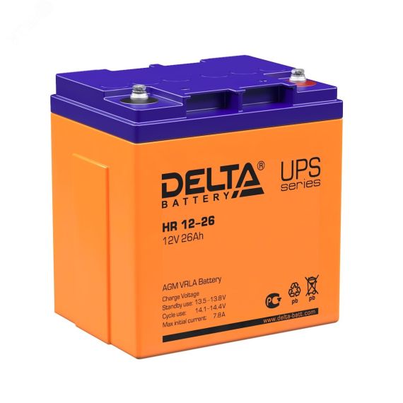 Аккумулятор HRL X 12В 12Ач Delta HRL 12-12 Х