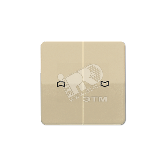 Клавиши для выключателя управления жалюзи 509VU и кнопки 539VU  золотая бронза JUNG CD595PGB