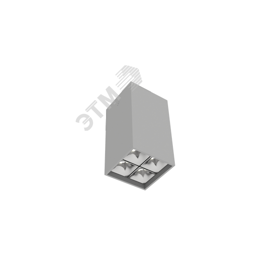Светильник светодиодный ДПО-10Вт 3000К DL-Box Reflect Multi 55 град. серый Вартон V1-R0-70254-20L55-2001030