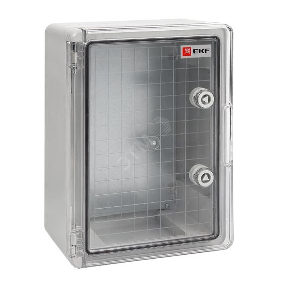 Бокс пластиковый с монтажной платой прозр. дверь 300х200х130 мм IP65 PROxima EKF PBT65MP001