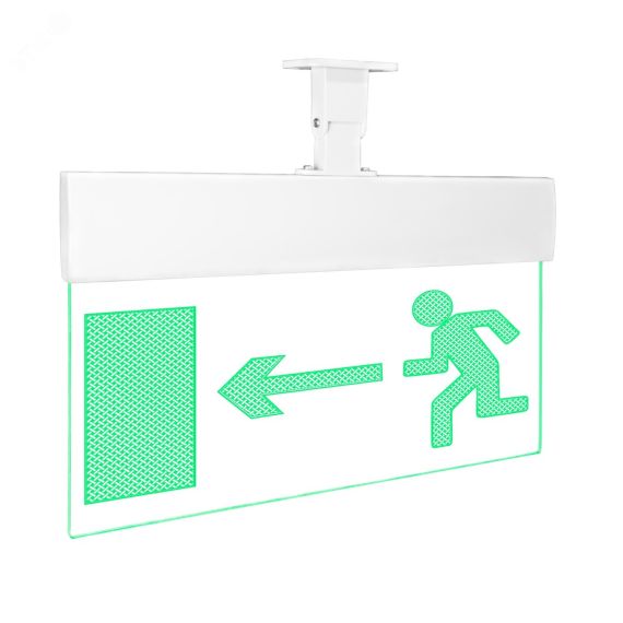 Оповещатель световой с резервным источником питания Молния-220 Ультра Человек влево в дверь зеленые светодиоды Вистл Молния Ультра 220 ЧелВлДв