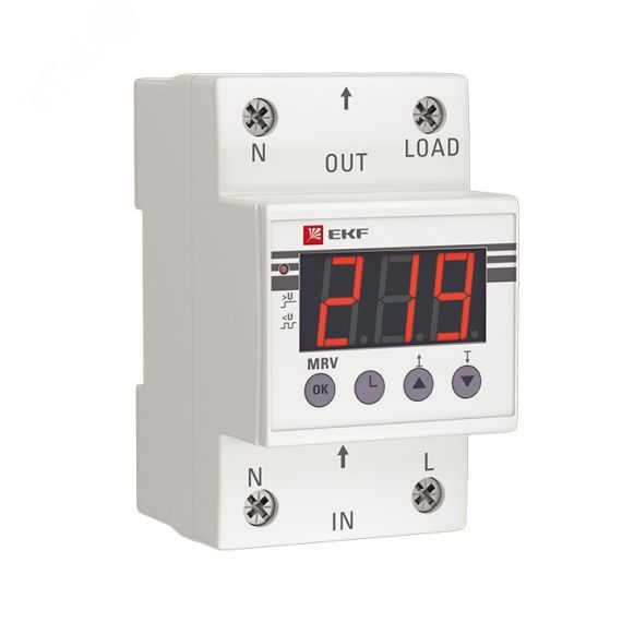 Реле напряжения с дисплеем MRV 50A PROxima EKF MRV-50A