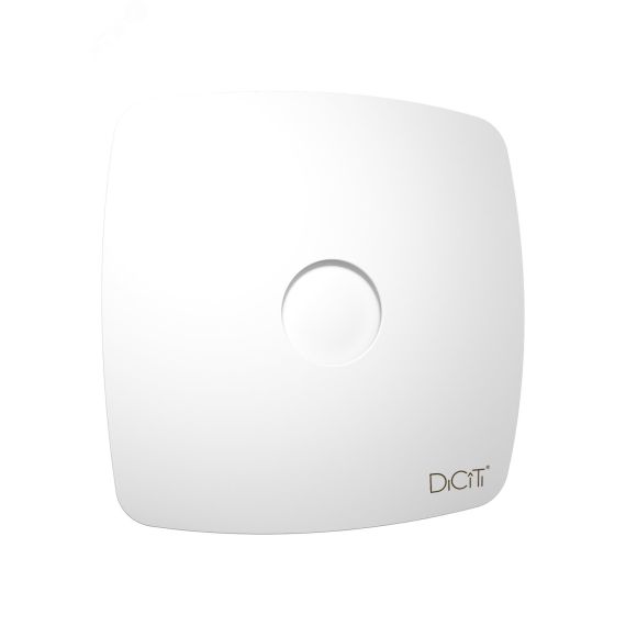 Вентилятор осевой вытяжной с обратным клапаном D100 декоративный DiCiTi RIO 4C Matt white