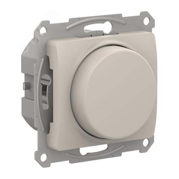GLOSSA СВЕТОРЕГУЛЯТОР (диммер) повор-нажим, LED, RC, 400Вт, мех.,  МОЛОЧНЫЙ SE (Systeme) GSL000923