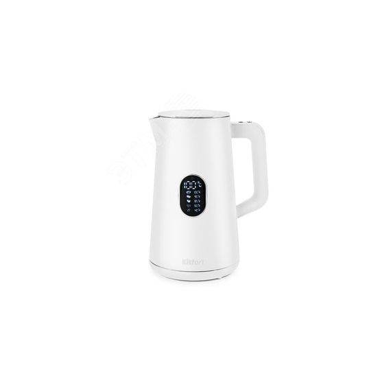 Чайник KT-6115-1, объем 1,5 л, мощность 1800 Вт, цвет белый KITFORT КТ-6115-1