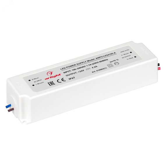 Блок питания ARPV-LV24100-A (24V, 4.2A, 100W) (ARL, IP67 Пластик, 3 года) Arlight 018983(1)