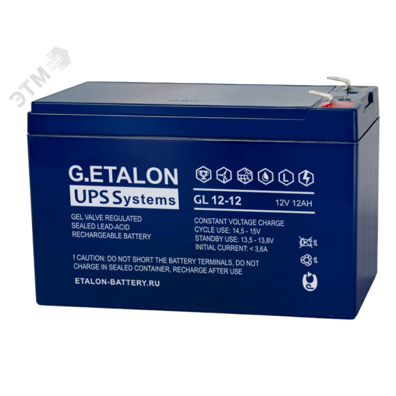 Аккумулятор G.ETALON GL 12В 12 А/ч Etalon Battery 900-12/12GL