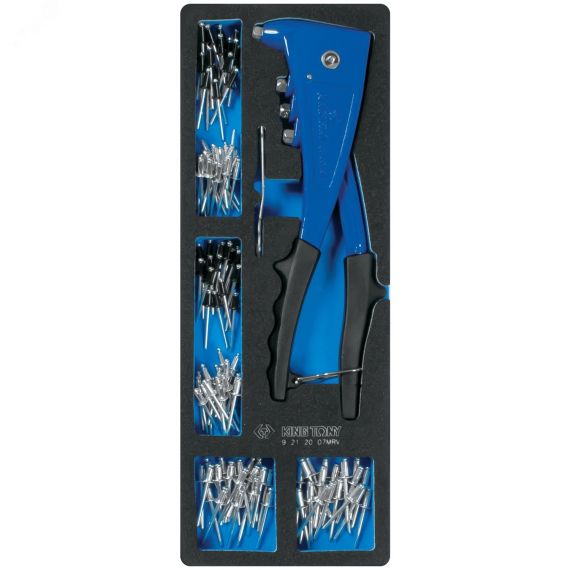 Заклепочник с набором заклепок, ложемент, 121 предмет King Tony 9-21-20-07MRV