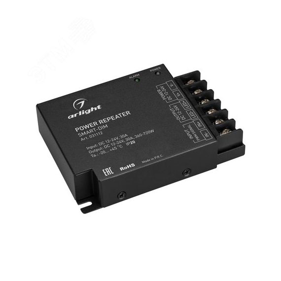 Усилитель SMART-DIM (12-24V, 1x30A) (Arlight, IP20 Металл, 5 лет) Arlight 031112