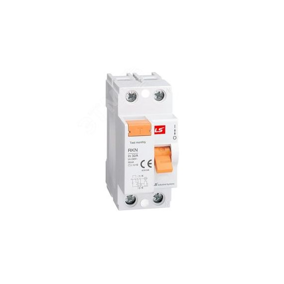 Дифференциальный выключатель нагрузки (УЗО) RKN 1P+N 25A 100mA AC-TYPE NEW ROGY (RUSSIA) LSIS Co 062203008B