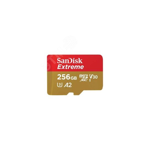 Карта памяти 256GB MicroSD Extreme UHS I, V30, U3, SDXC, 190 МБ/с, Class 10 SanDisk SDSQXAV-256G-GN6MN