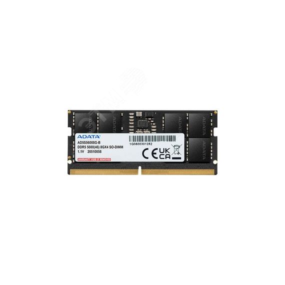 Модуль памяти 8GB, SODIMM DDR5, 5600 МГц, 44800 Мб/с ADATA AD5S56008G-S