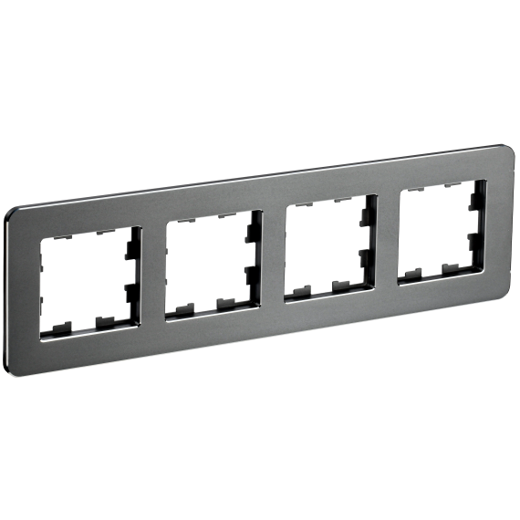 BRITE Рамка 4-местная РУ-4-1-Бр металл титан RE IEK BRITE Рамка 4-местная РУ-4-1-Бр металл титан RE IEK