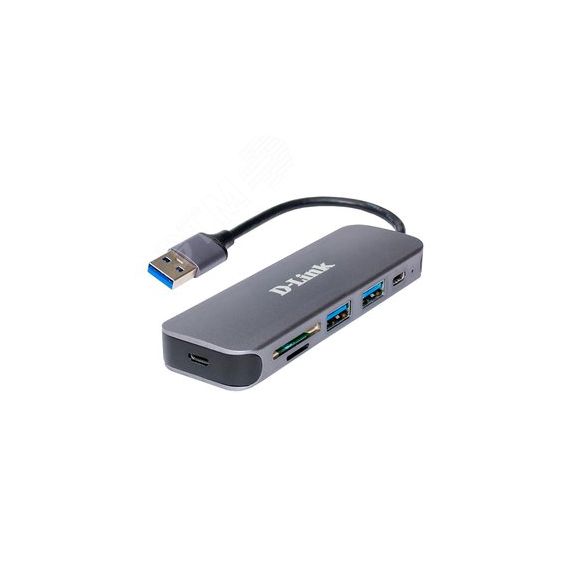 Концентратор 2 порта USB 3.0, 1 , слоты для карт SD,microSD, разъем USB 3.0 D-Link DUB-1325/A1A