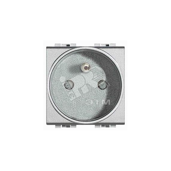 Розетка 2П с заземлением 10А/16А 250В с защитными шторками 2 модуля Французский стандарт BTicino NT4142