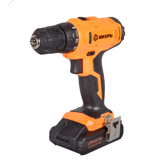 Дрель-шуруповерт аккумуляторная ДА-18Л-2КА (1,5 А/ч) Вихрь 72/14/25