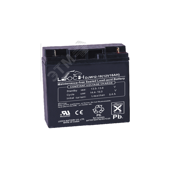 Аккумулятор DJW 12В 18Ач Leoch Battery DJW12-18
