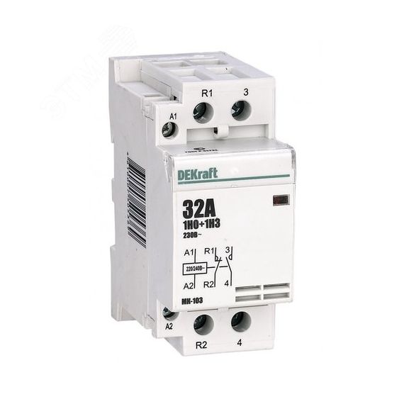 Контактор модульный 1НО+1НЗ 40А 230В МК-103 SE (Dekraft) 18079DEK