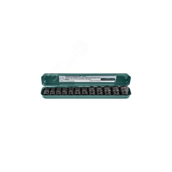 Набор головок торцевых ударных 3/8''DR, 8-19 мм, 12 предметов Jonnesway S03A3112S
