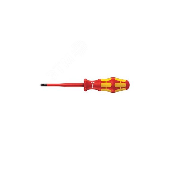 Отвертка диэлектрическая крестовая 165 iS PZ/S PlusMinus VDE с зауженным рабочим концом # 2 x 100 мм WERA WE-006466