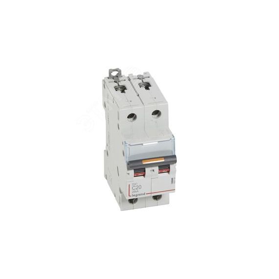 Выключатель автоматический двухполюсный 20А C DX3 25кА LEGRAND 409769