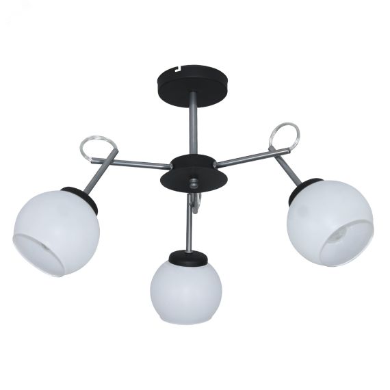 Светильник Блюз 131 черн.хром (Плафон 8330) НПБ 01-3х60-226 Е27 потолочный ЭЛЕТЕХ 1005405224