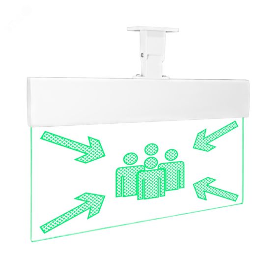 Оповещатель световой Молния-24 Ультра Место сбора зеленые светодиоды Вистл ц131486