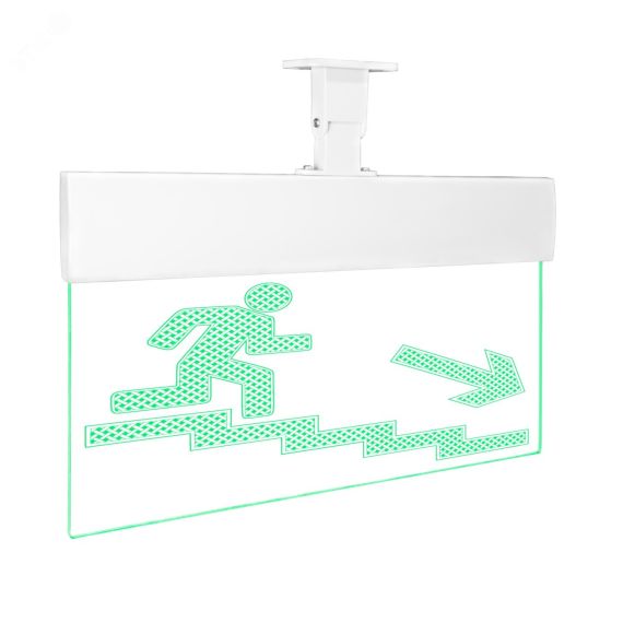 Оповещатель световой Молния-24 Ультра Человек по лестнице вправо вниз зеленые светодиоды Вистл Молния Ультра 24 ЧелЛстВпрВН