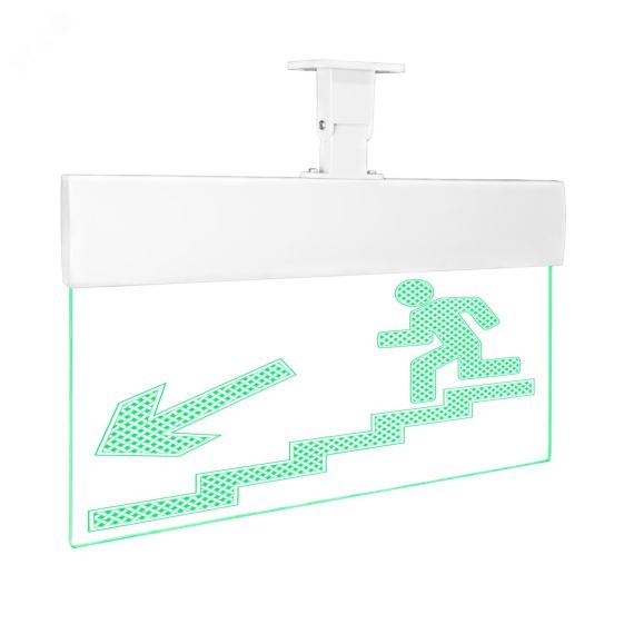 Оповещатель световой Молния-24 Ультра Человек по лестнице влево вниз зеленые светодиоды Вистл Молния Ультра 24 ЧелЛстнВлВН