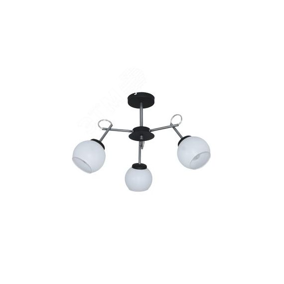 Светильник Блюз 131 черн.хром (Плафон 8330) НПБ 01-3х60-226 Е27 потолочный ЭЛЕТЕХ 1005405224