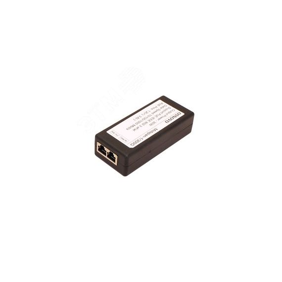 Инжектор PoE 1хRJ45 10/100/1000 Мб/с, 802.3af/at, до 30 Вт, AC 220В, DC 52В OSNOVO Midspan-1/300G