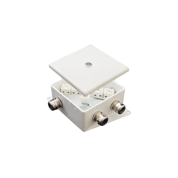 Коробка монтажная огнестойкая КМ-О (2к*60)-IP66-120х120 три ввода ABD Гефест-СПб КМ-О (2к*6,0)-IP66-120х120 ABD