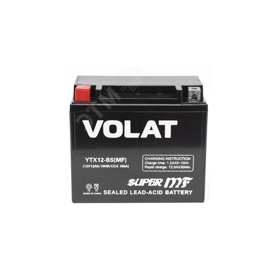 Аккумулятор мото 12Ah Volat YTX12-BS(MF) L+ VOLAT YTX12-BS(MF)Volat
