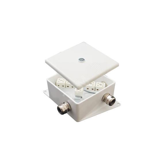 Коробка монтажная огнестойкая КМ-О (2к*60)-IP66-120х120 два ввода AC Гефест-СПб КМ-О (2к*6,0)-IP66-120х120 AC