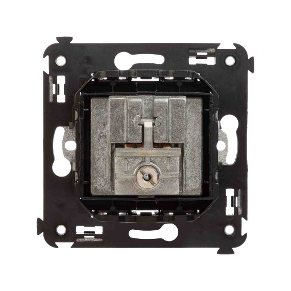 Розетка TV-FM-SAT в стену, "Avanti", "Черный квадрат"