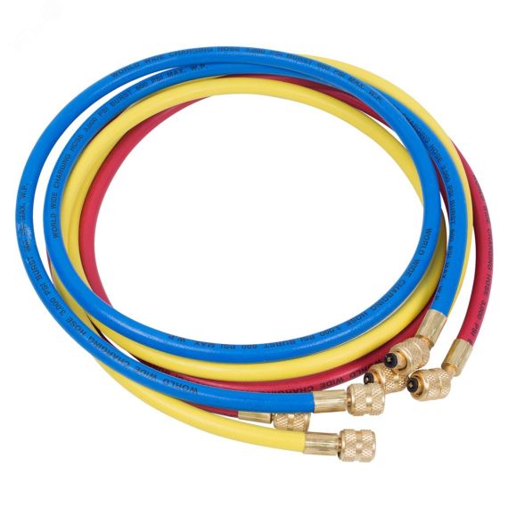 Шланг заправочный для фреона 1/4'SAE х 1/4'SAE, 0.9 м Мастак 105-61010