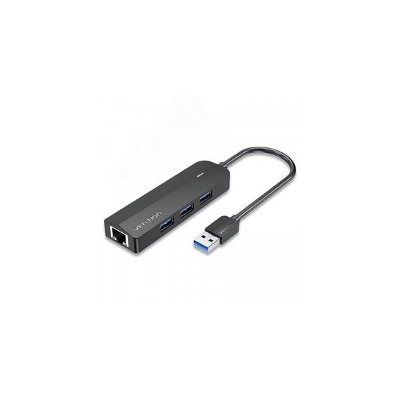 Хаб USB 3.0 M на 3 порта OTG USB 3.0, RJ45 Vention CHNBB