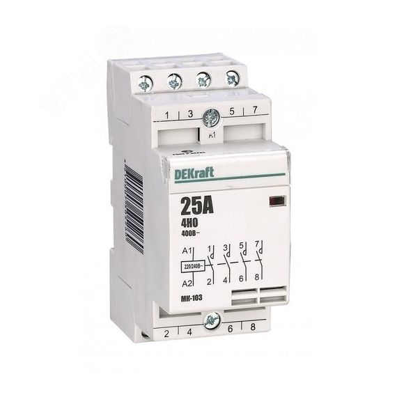 Контактор модульный 4НО 16А 230В МК-103 SE (Dekraft) 18053DEK