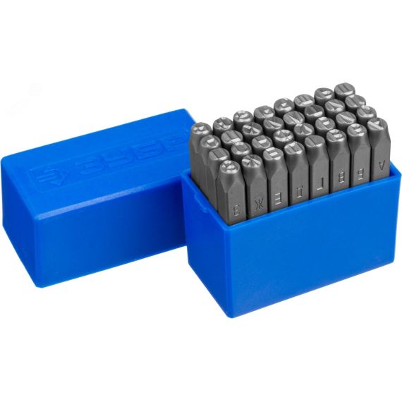 Клейма буквенные кириллица, шрифт 6мм ЗУБР 21503-06_z01