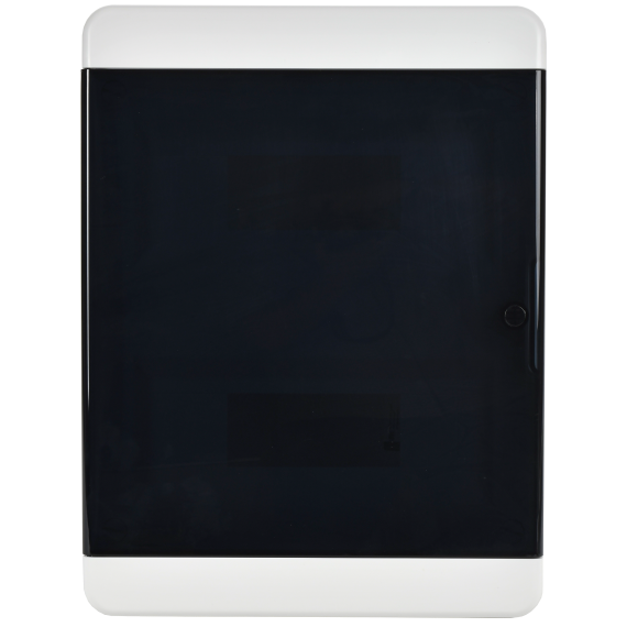 TEKFOR Корпус пластиковый ЩРВ-П-24 IP41 черная прозрачная дверь IEK