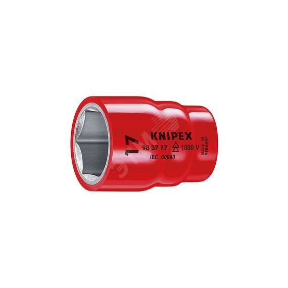 Головка торцевая VDE 1000V DR 3/8 шестигранная 11 мм диэлектрическая Knipex KN-983711