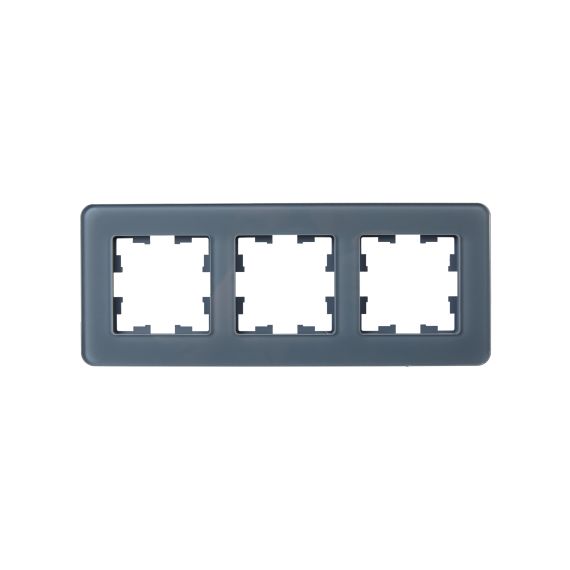BRITE Рамка 3-местная РУ-3-2-Бр стекло графит RE IEK