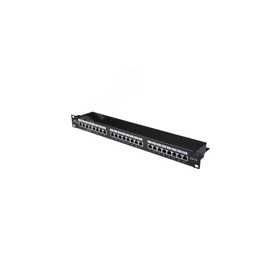 Панель коммутацинная кат.5е, FTP, 19', 1U, 24хRJ45, 568A/В, черный DATAREX Datarex DR-4101