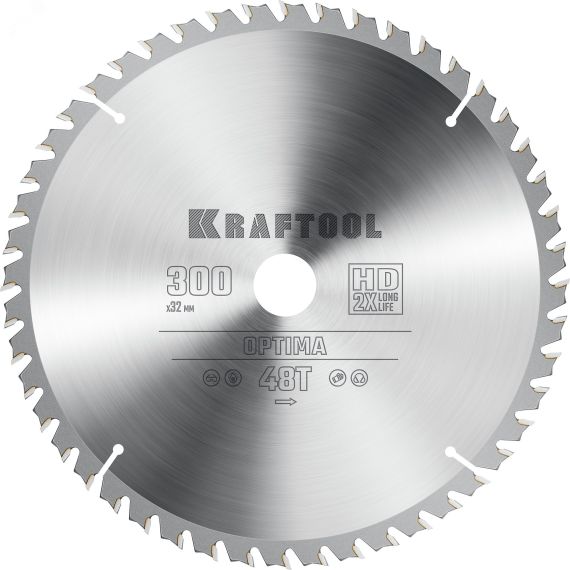 Диск пильный по дереву Optima 300х32мм 48Т KRAFTOOL 36951-300-32